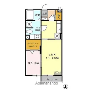 モナリエ春日 I・II【II202号室】の間取り