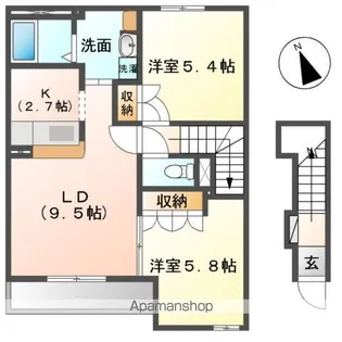 スカイヒル(SKY HILL)【2階】の間取り