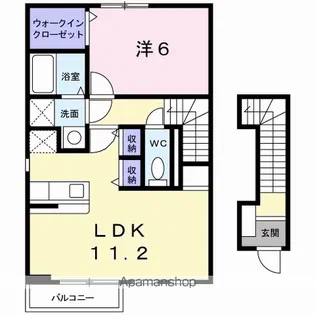 サン スクエア B【2階】の間取り
