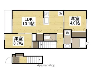 カプラン花田Ⅰ【206号室】の間取り