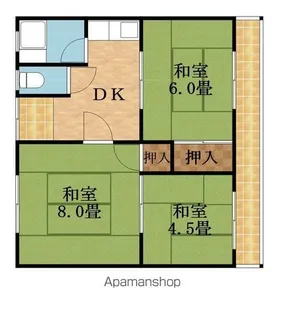 香里園森岡マンション【106号室】の間取り
