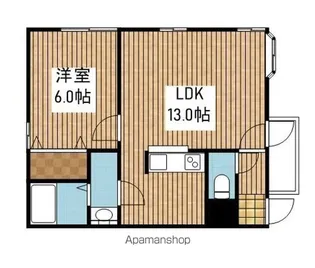 サンフィルド本馬越【2階】の間取り