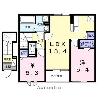 ベルメゾン【2階】の間取り