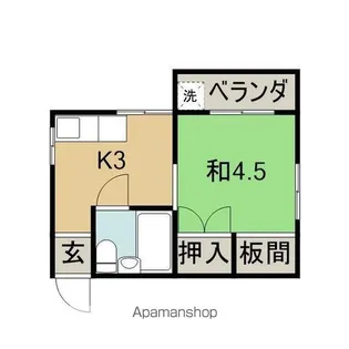 日野マンション【206号室】の間取り
