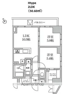 レジディア日本橋馬喰町Ⅱ【11階】の間取り