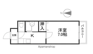 ビューテラスK【101号室】の間取り