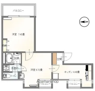 センタービル【6階】の間取り