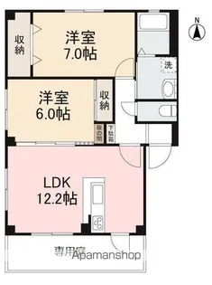 フォブールあさひ【1階】の間取り