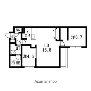 オリヴィオ南15西8(ALLIVIO南15西8)【3階】の間取り