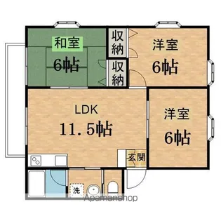 小林ハイツⅡ【1階】の間取り
