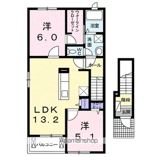 ヌーベルB【2階】の間取り