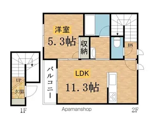 シャーメゾンリコルテ【203号室】の間取り