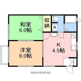 コーポ川瀬【A号室】の間取り