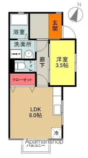 コーポOKAMOTO【2階】の間取り