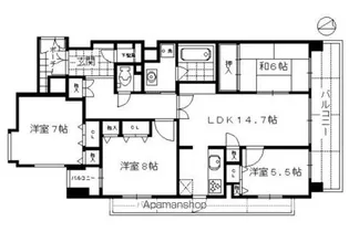 エスリード醍醐【501号室】の間取り