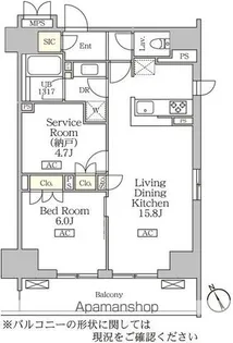 リーフシティ市川 ザ・レジデンス【8階】の間取り