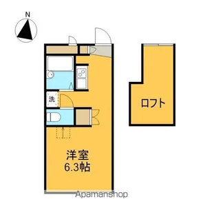 シティーリバーXⅡ【206号室】の間取り