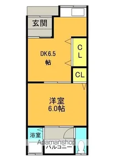 ナカオハウス東【6号室】の間取り