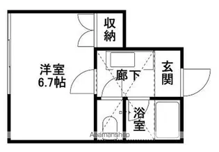 コテージプラネットA棟【107号室】の間取り