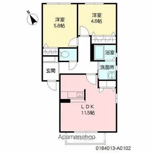 メゾン・ド・シャルマン【1階】の間取り