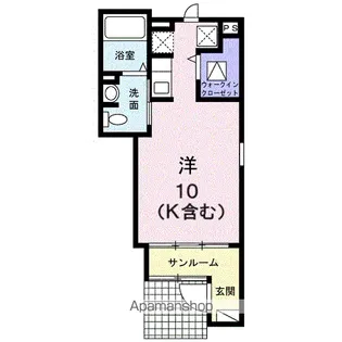 グラース・エム【1階】の間取り