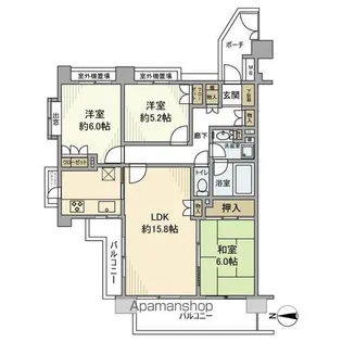 藤和シティホームズ津田沼【3階】の間取り