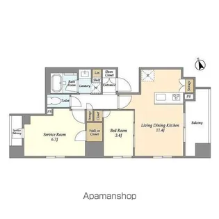 ドゥーエ南砂町【5階】の間取り