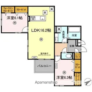 シスネス姫子【1階】の間取り