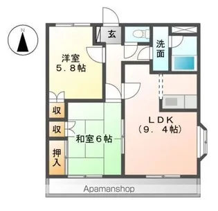 ファーストフォーク【202号室】の間取り