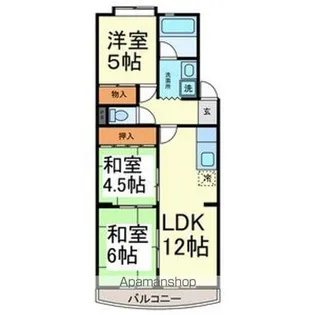 サンパーク大鐘【2階】の間取り
