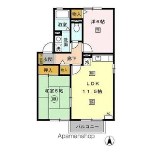 ジュネス佐藤【2階】の間取り