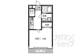 ボヌール御池【2B号室】の間取り