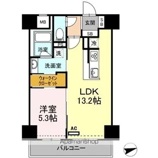サンテドール【6階】の間取り