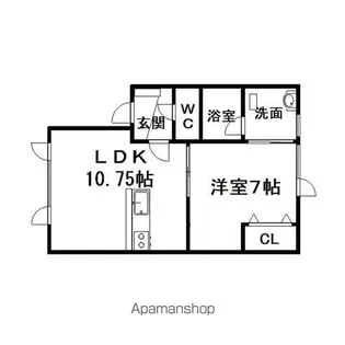ハイブリッジ和【1階】の間取り