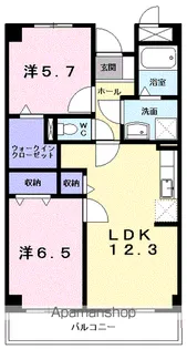 エルグランデ奥村【1階】の間取り