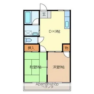 フラワーハイツ【105号室号室】の間取り