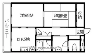 シャトー帯広【402号室】の間取り