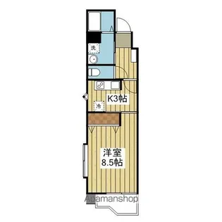 デリアス木屋町【301号室】の間取り