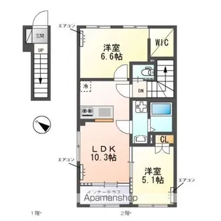 コパンーCOPAINLー【203号室】の間取り