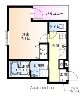 フジパレス長原駅西Ⅵ番館【1階】の間取り