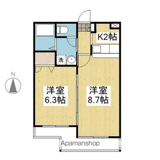ロイヤルオートヤビル【2階】の間取り