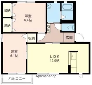 メディオ神栖B【2階】の間取り