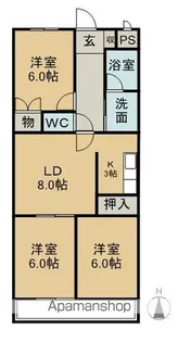 サンシャイン藤【305号室】の間取り