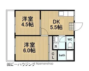 柴田ガーデンハイツE棟B【101号室】の間取り