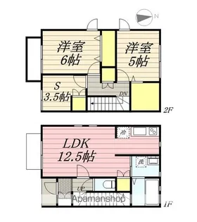 茨城県鹿嶋市大字宮中【テラスハウス】の間取り