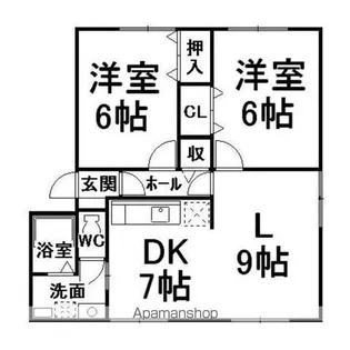 コーポラスAYA【1階】の間取り