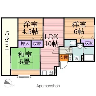 サニーハイツ【2階】の間取り