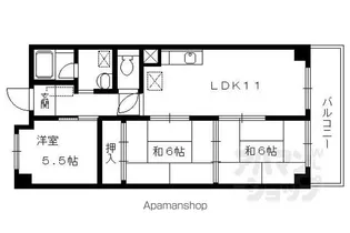 イヌイ星の子ハイツ【514RV号室】の間取り