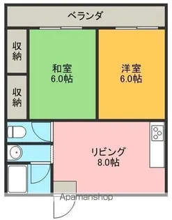 ドリームジャンボ【202号室】の間取り