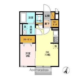グランモア登戸 壱番館【2階】の間取り